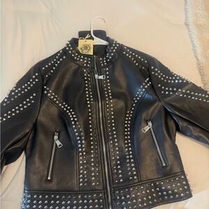 Studded Black Leather Jacket